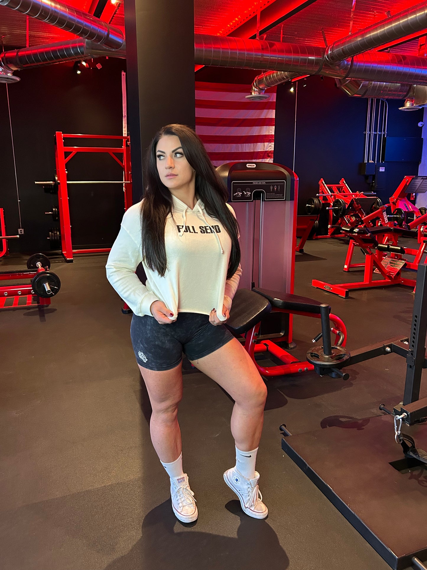 Full Send Crop Hoodie